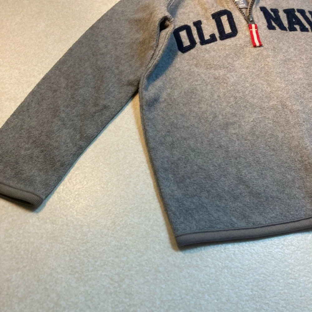 Old Navy Gray & Navy Half-Zip Kids Pullover